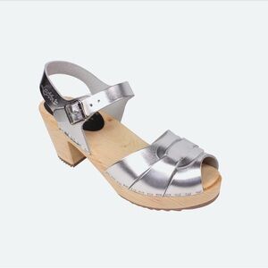 Lotta from Stockholm silver clog sandals